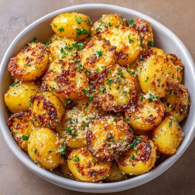 Smashed Potatoes with Herb and Parmesan Crust Recipe