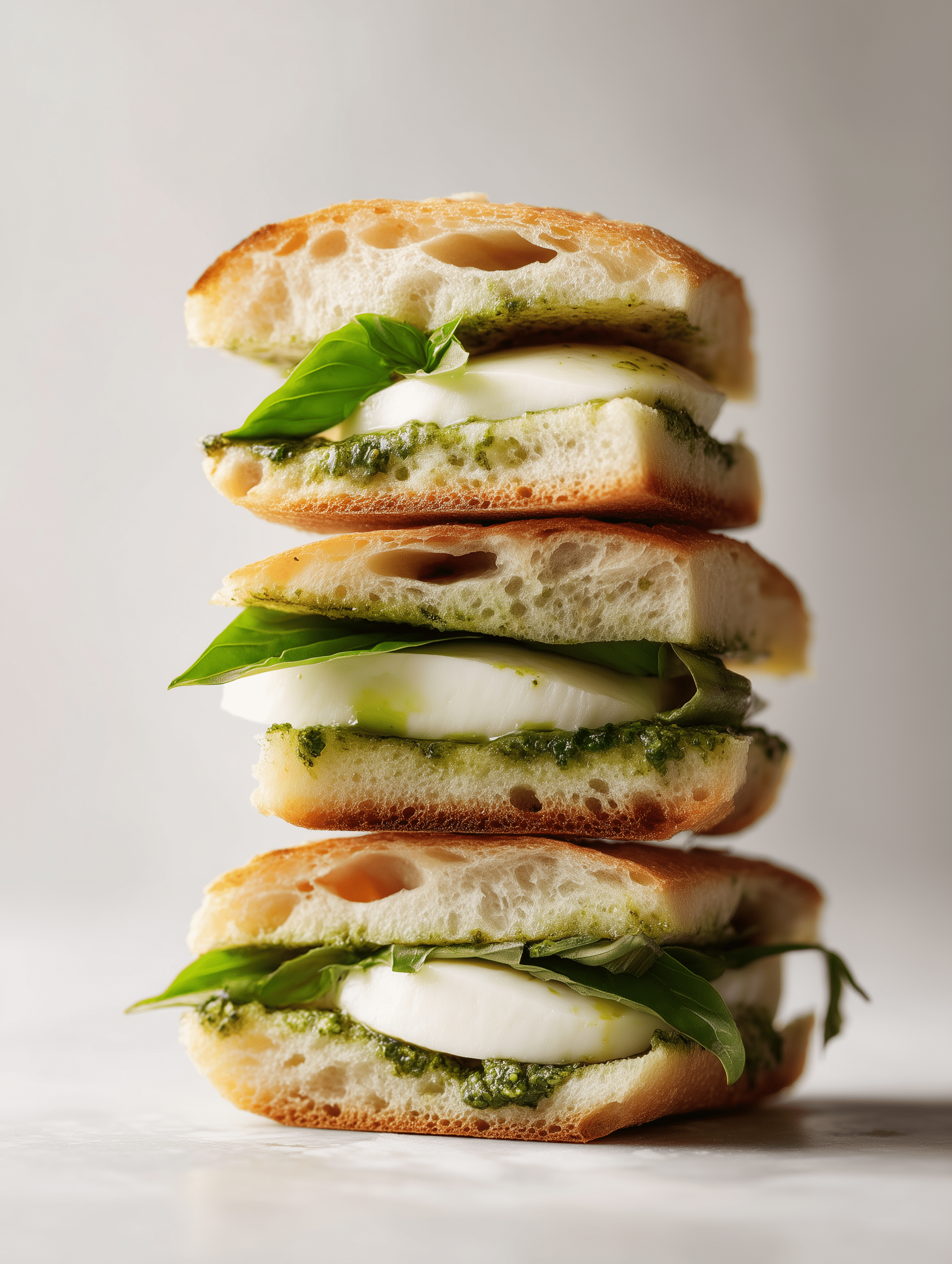 Cloud Bread Sandwiches with Cream Cheese & Herbs Recipe - Recipe Image