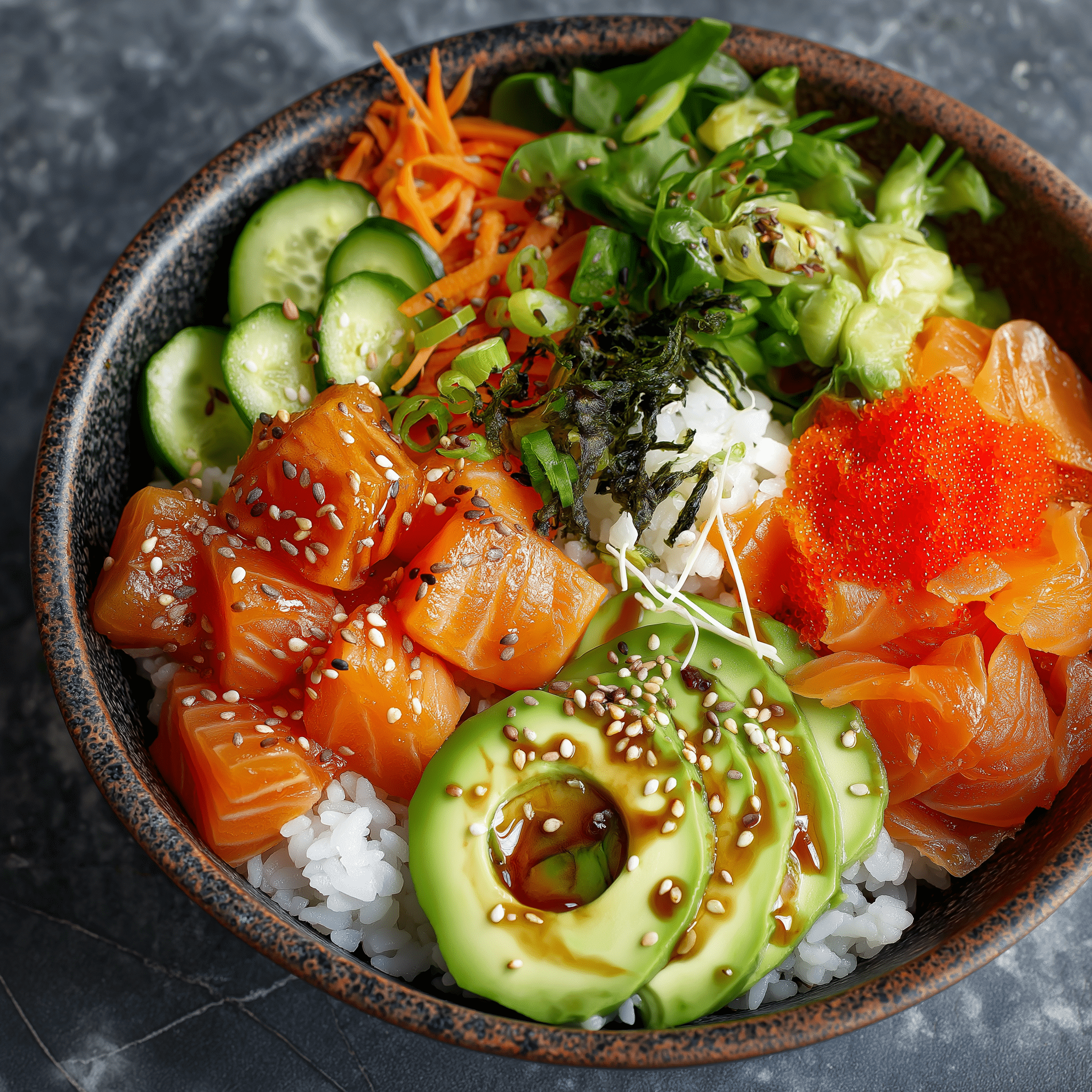 Crispy Salmon Rice Bowls Recipe - Recipe Image