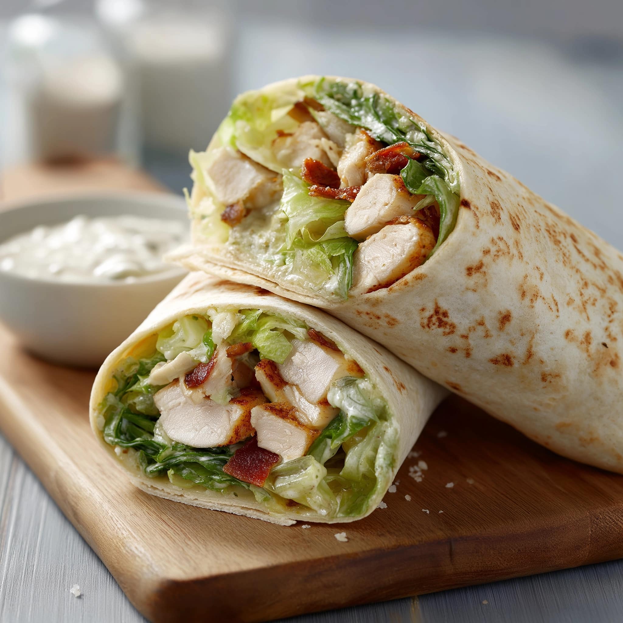 Chicken Caesar Wraps Recipe - Recipe Image