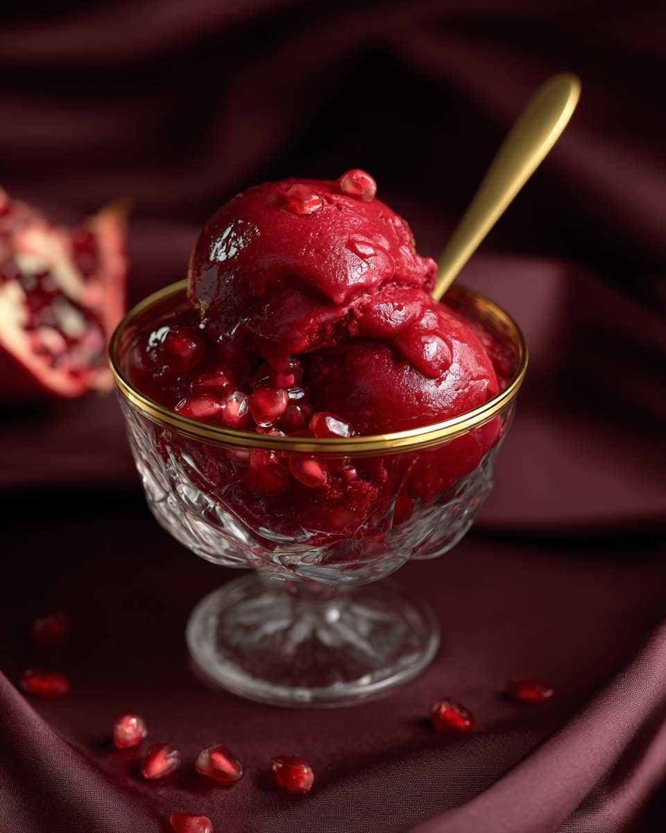 Refreshing Pomegranate Sorbet Recipe - Recipe Image