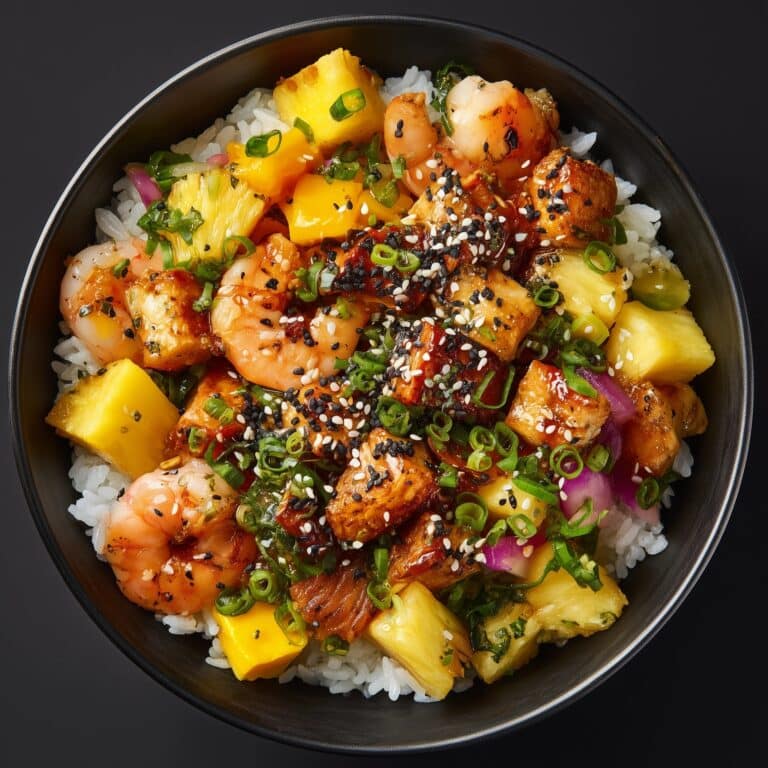 Shrimp Rice Bowl with Pineapple Salsa Recipe
