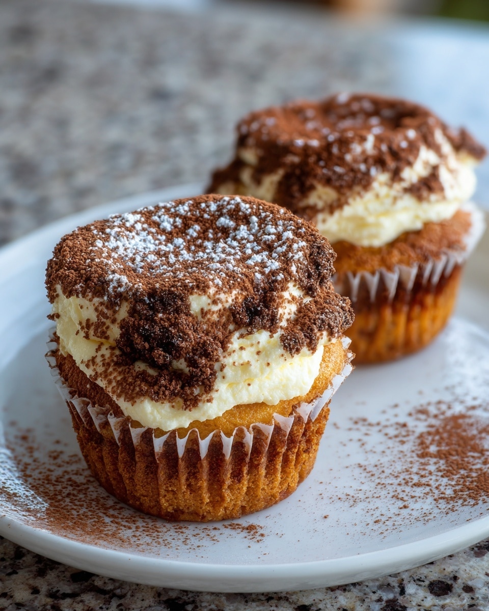 Delicious Tiramisu Cupcakes with Coffee and Mascarpone Frosting Recipe - Recipe Image