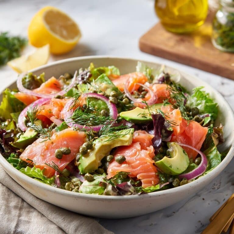 Creamy Salmon Salad with Celery and Lemon Recipe