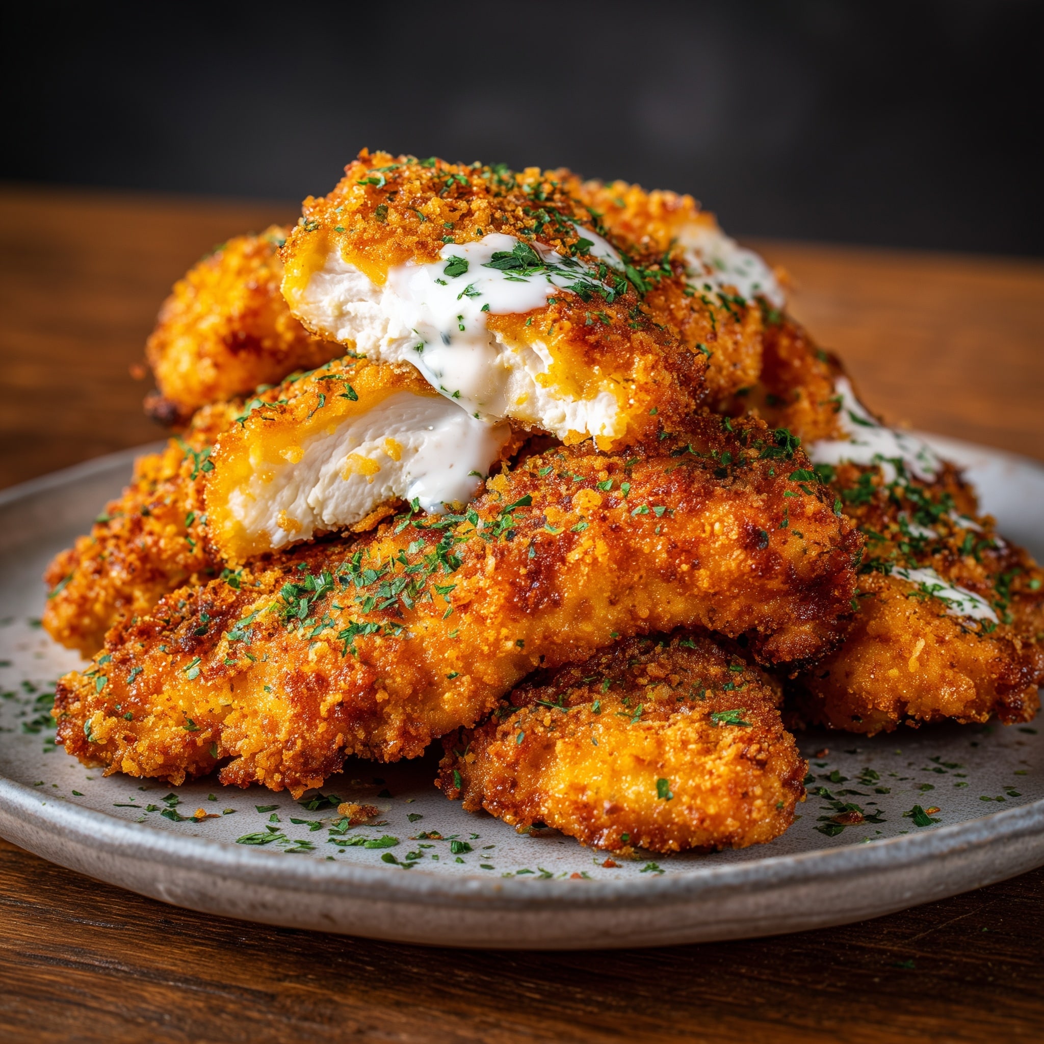 Crispy Hot Honey Feta Chicken Recipe - Recipe Image