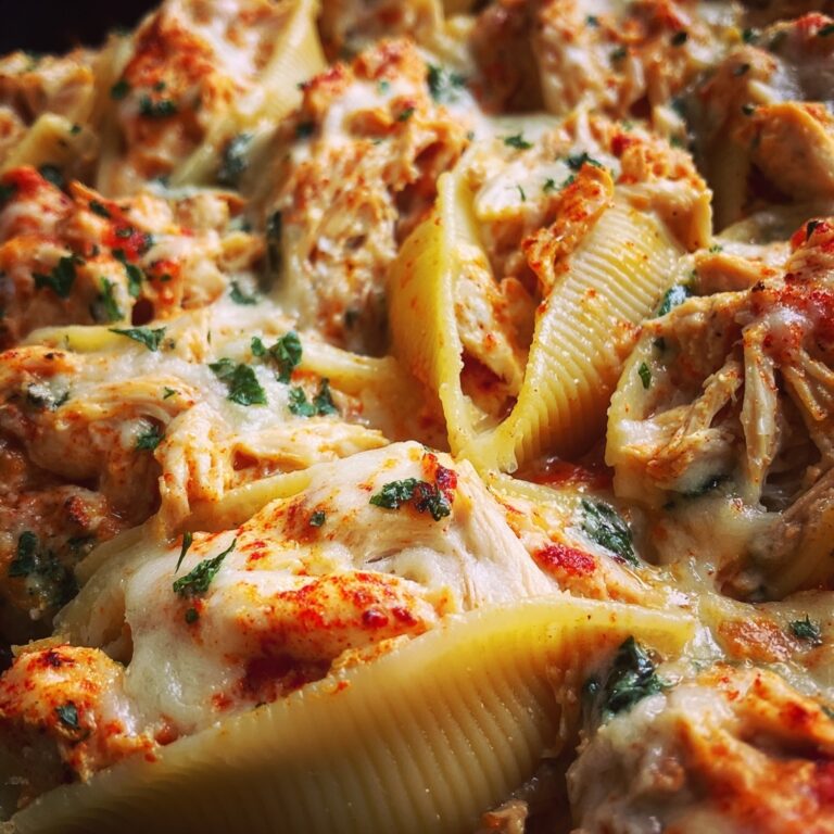 Creamy Chicken Alfredo Stuffed Shells Recipe