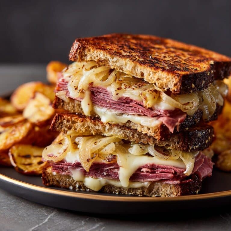Classic Patty Melt with Swiss Cheese and Caramelized Onions Recipe