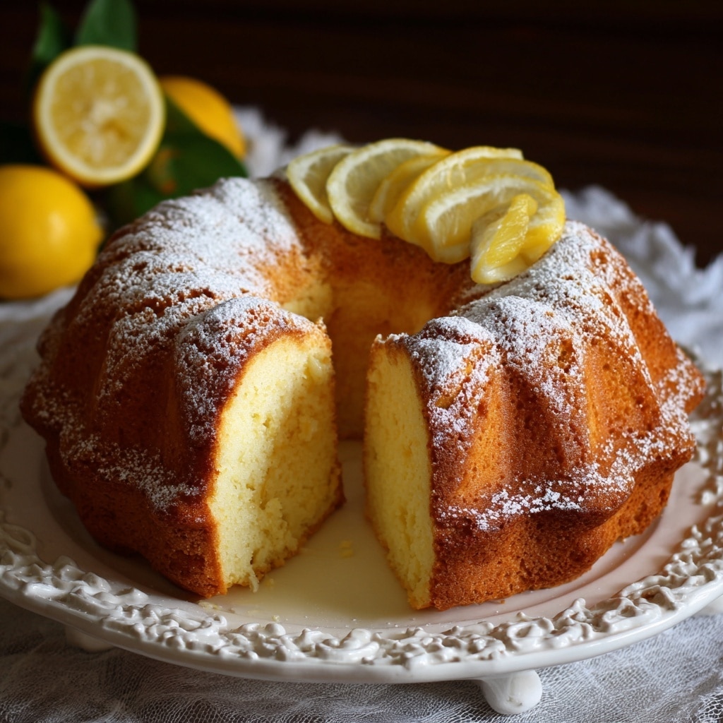 Italian Grandma’s Lemon Custard Cake Recipe - Recipe Image