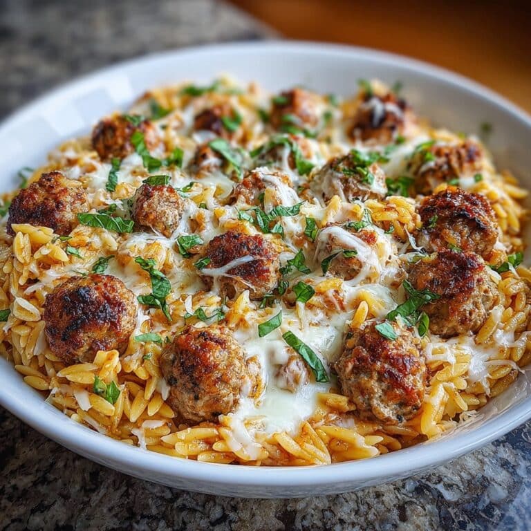 Honey Garlic Meatball Rice Bake Recipe