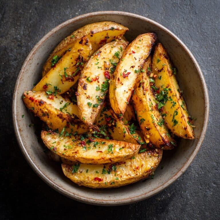 Baked Garlic Parmesan Sweet Potato Wedges Recipe