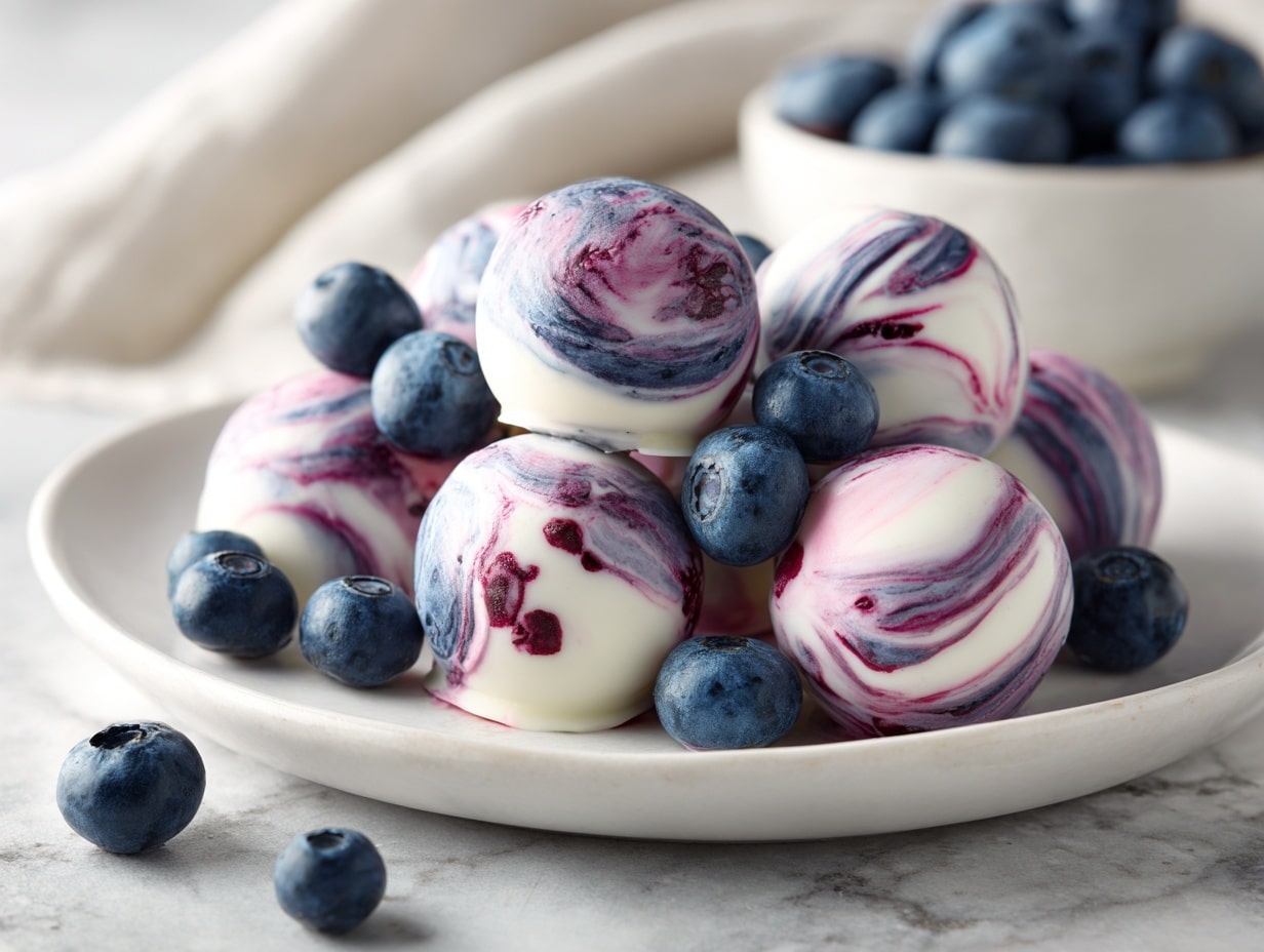 Blueberry Swirl Yogurt Bites Recipe - Recipe Image