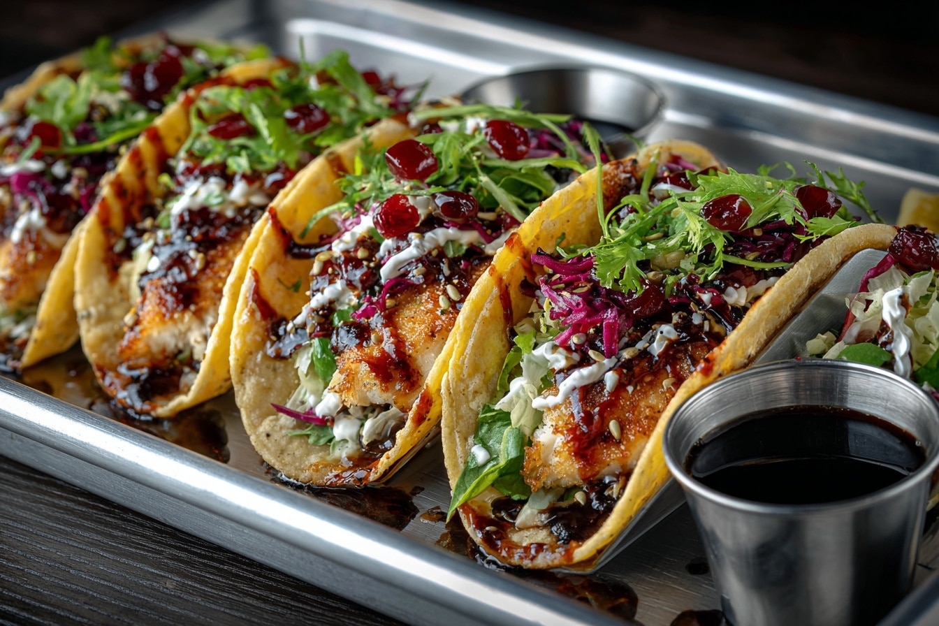 Korean Chicken Tacos Recipe - Recipe Image