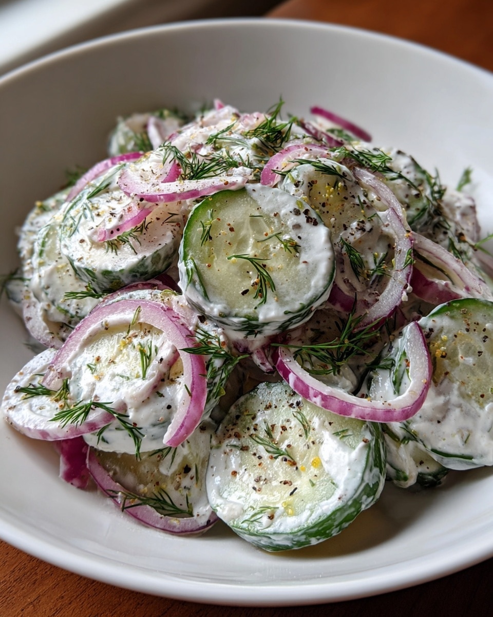 Creamy Cucumber Salad Recipe - Recipe Image