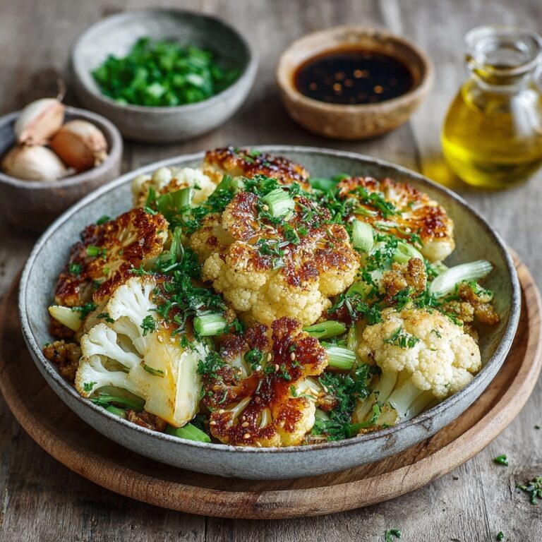 Garlic Butter Roasted Cauliflower Recipe