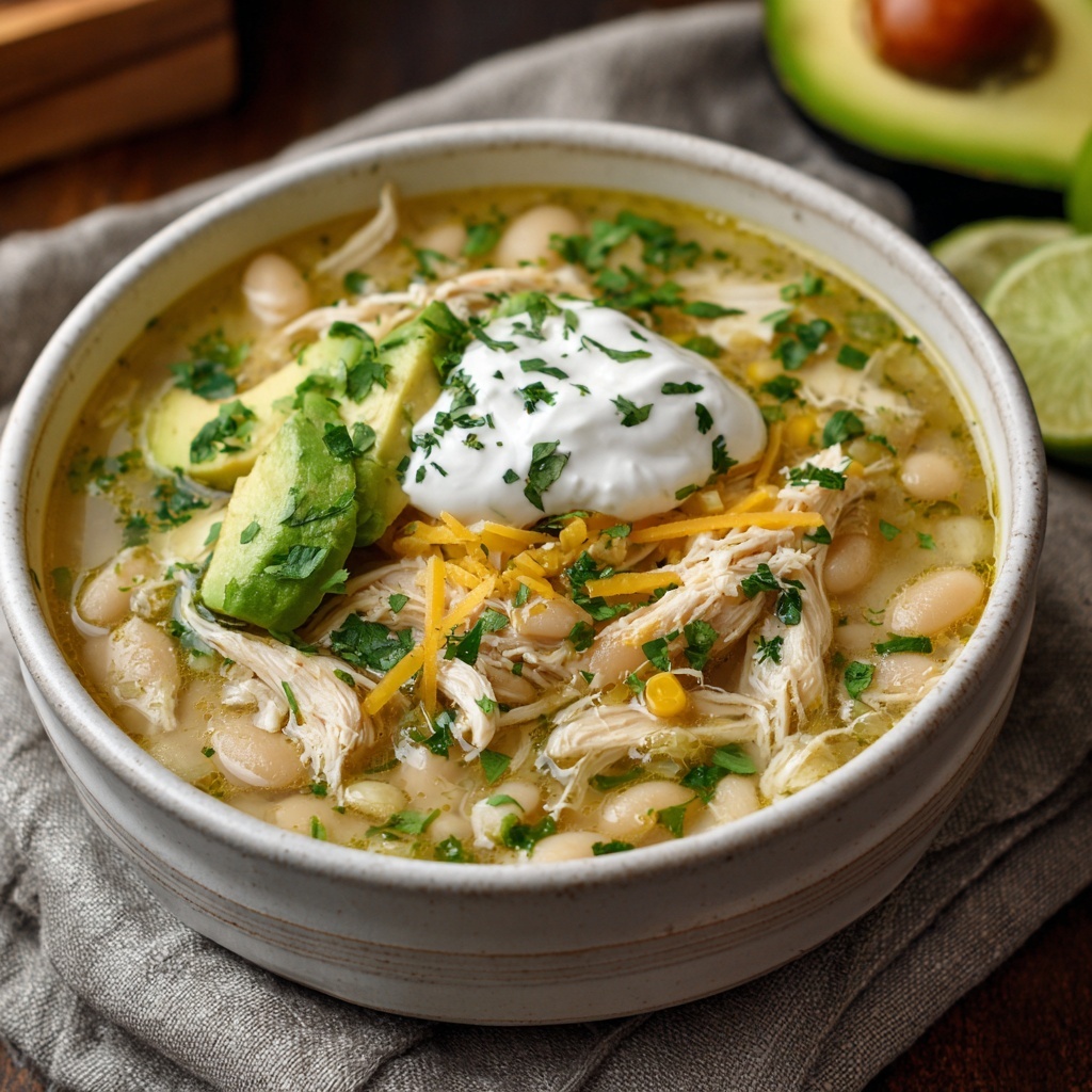 Spicy Creamy Cajun White Chicken Chili Recipe - Recipe Image