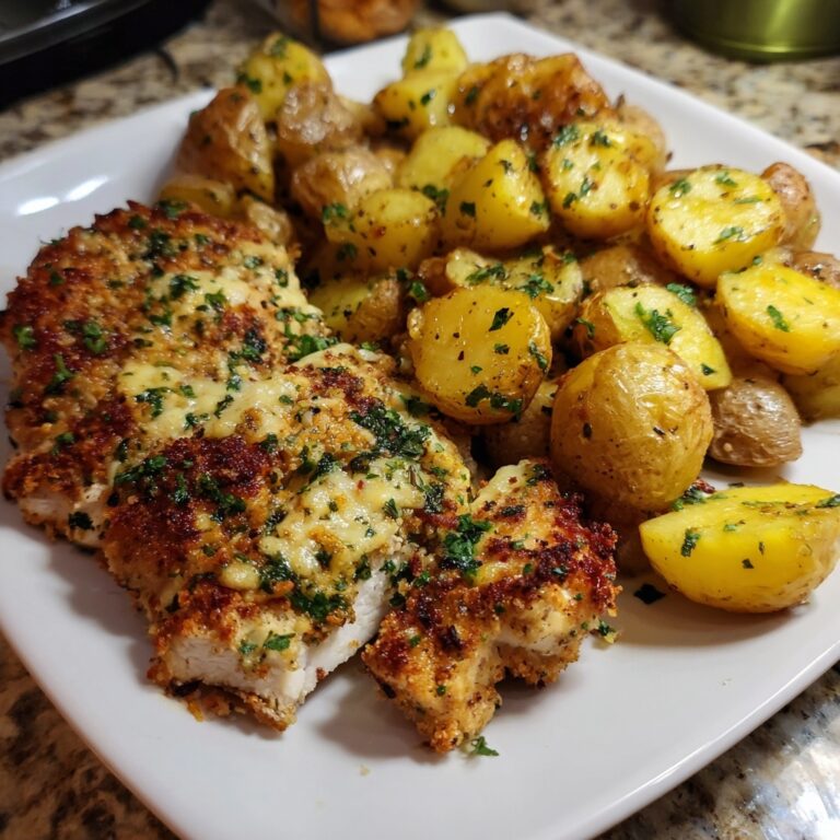 Garlic Parmesan Chicken and Potatoes Recipe