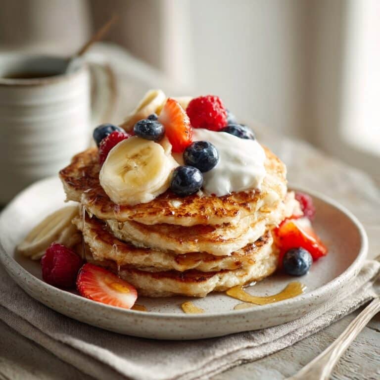Greek Yogurt Blueberry Pancakes Recipe