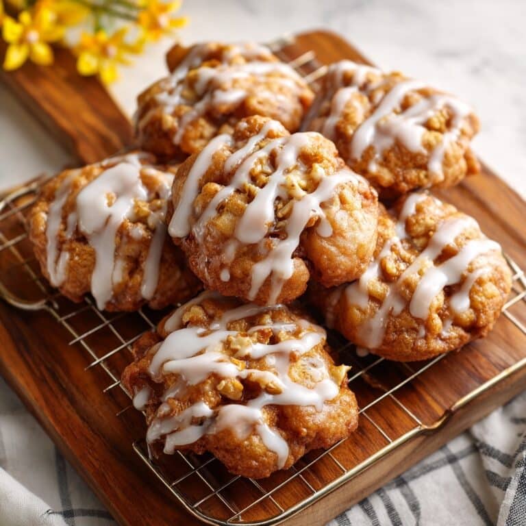 Baked Apple Fritters with Glaze Recipe