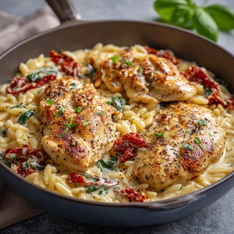 Boursin Orzo with Chicken Recipe