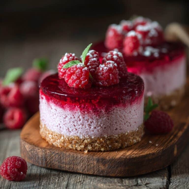 Raspberry Pistachio Mousse Cakes Recipe