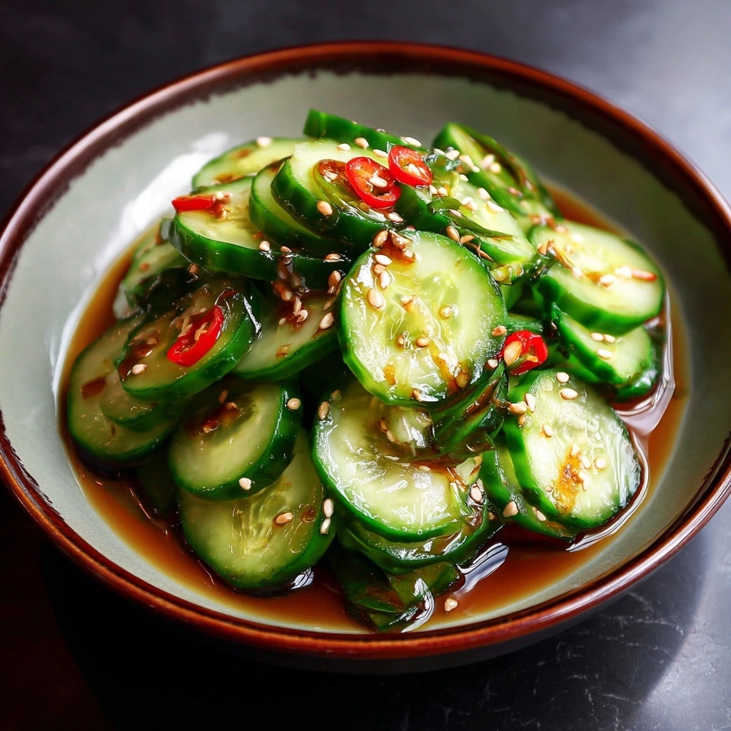 Spicy Peanut Sauce Cucumber Salad Recipe - Recipe Image