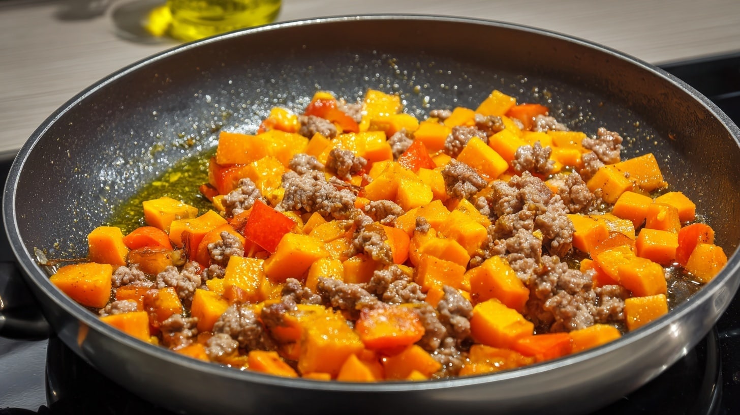 Sweet Potato Beef Bowl with Hot Honey Recipe - Recipe Image