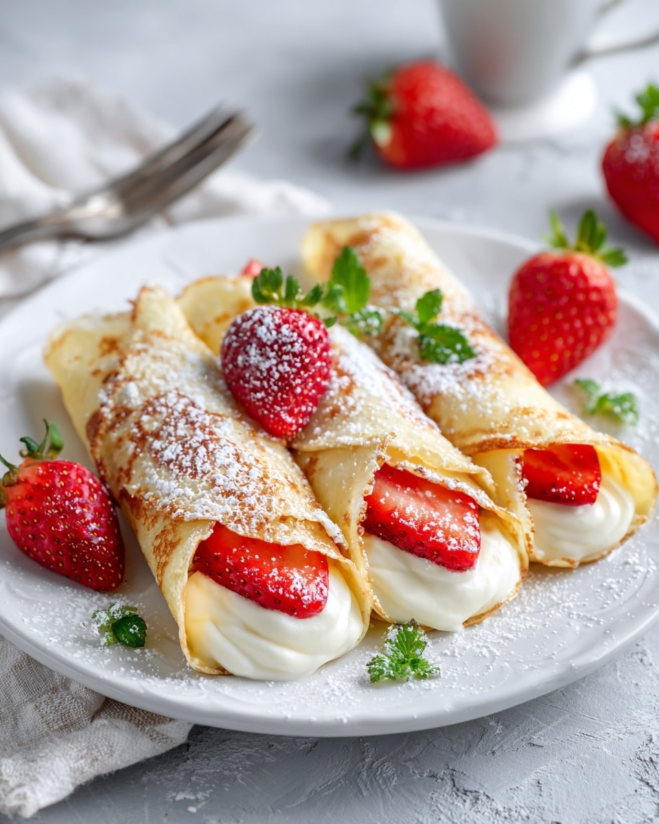 Strawberry Ricotta Cannoli Cones Recipe - Recipe Image