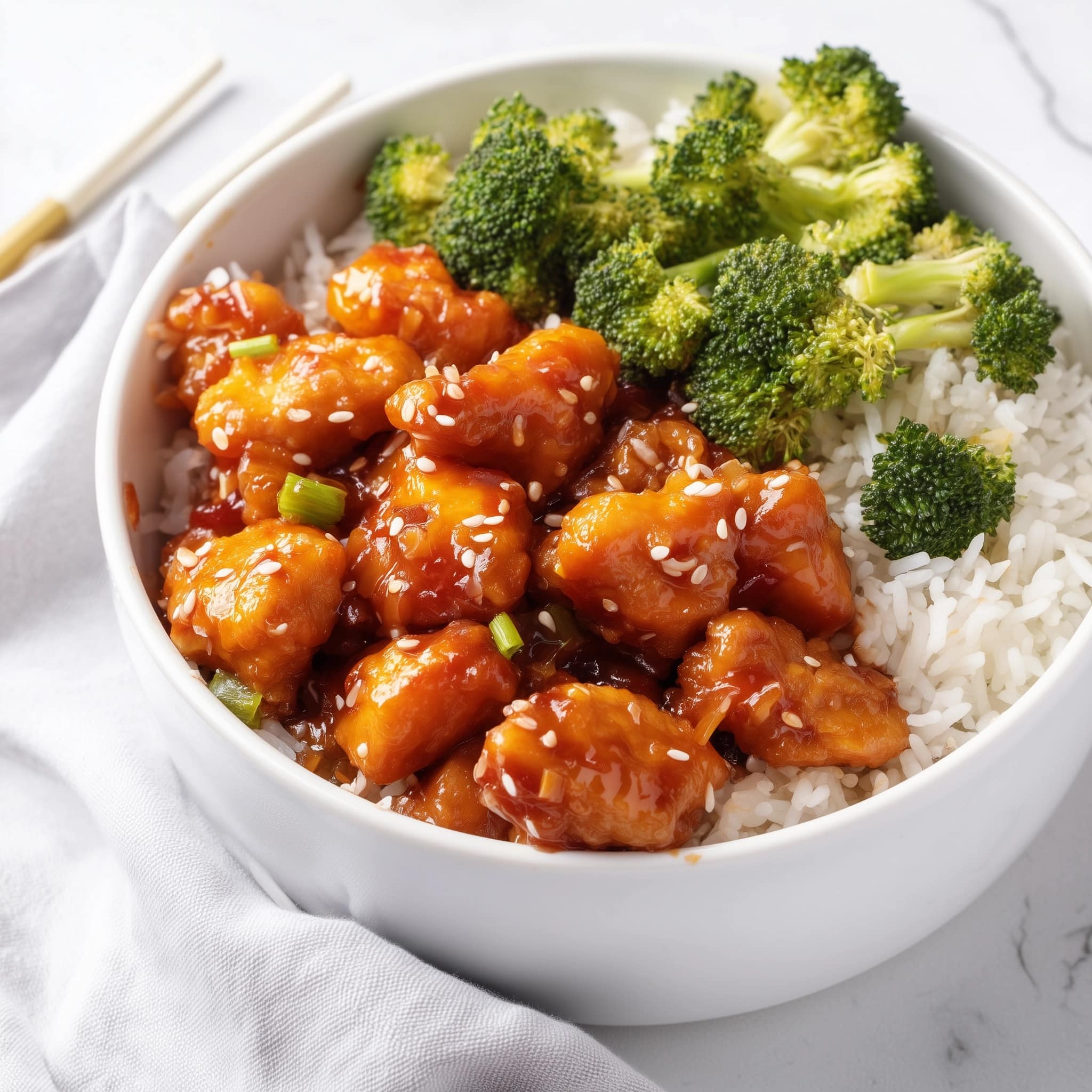 Honey Sriracha Ground Chicken & Broccoli Recipe - Recipe Image