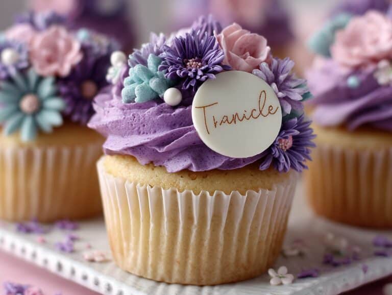 Lemon Poppy Seed Cupcakes with Blackberry Frosting Recipe