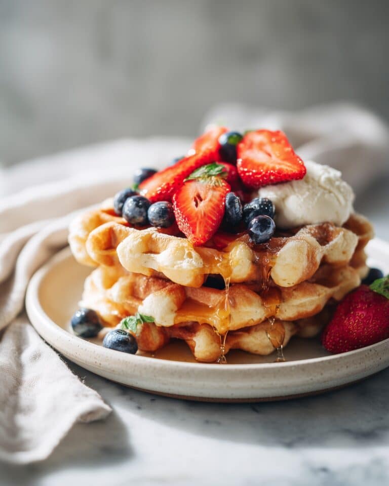 Cinnamon Waffles with Cinnamon Whipped Cream Recipe