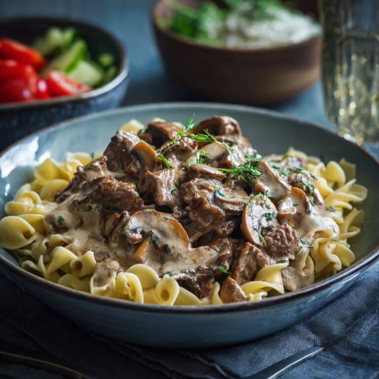 German Spaetzle with Mushroom Sauce Recipe