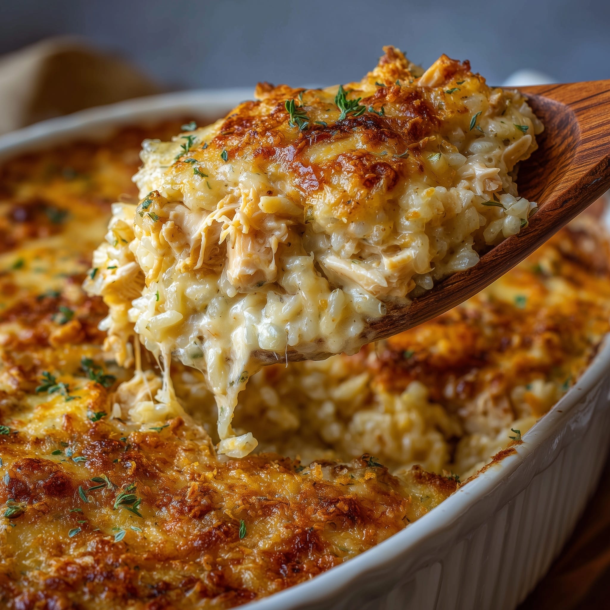 Creamy Chicken and Wild Rice Casserole Recipe - Recipe Image