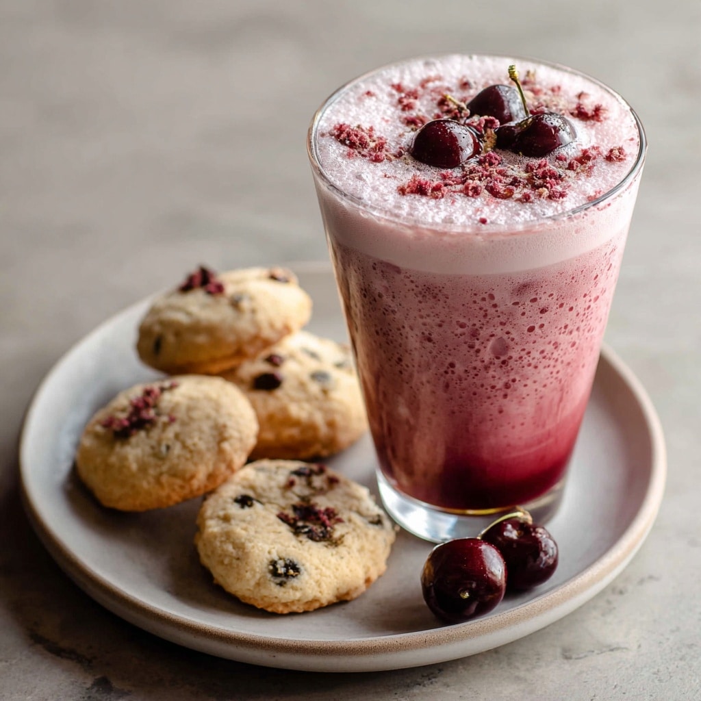 Cherry Vanilla Tea Latte Recipe - Recipe Image