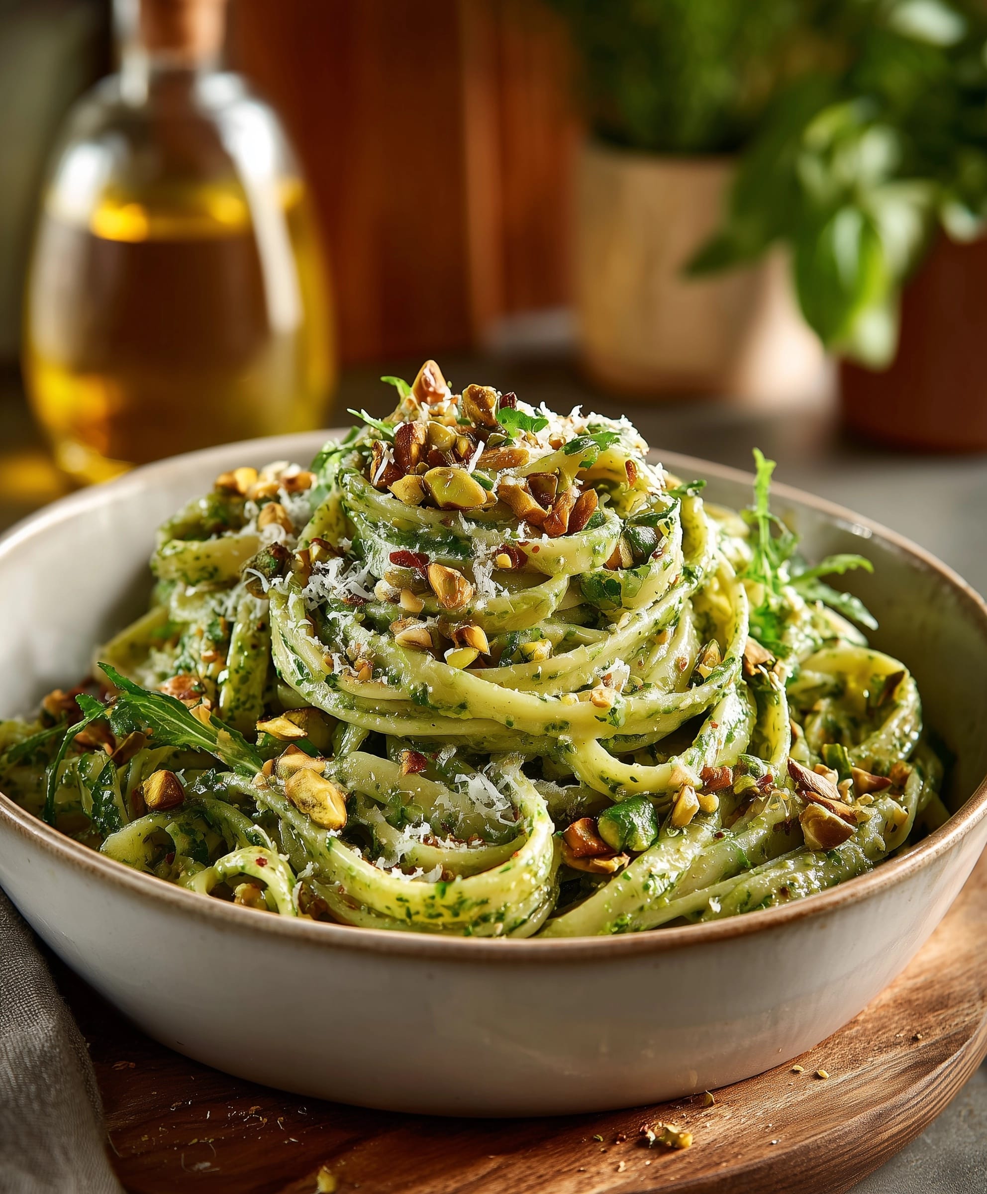 Baked Edamame Pesto Pasta Recipe - Recipe Image
