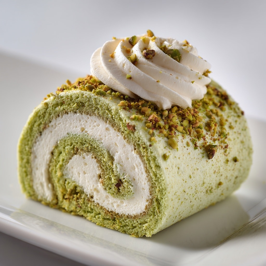 Dubai Chocolate Roll Cake Recipe - Recipe Image