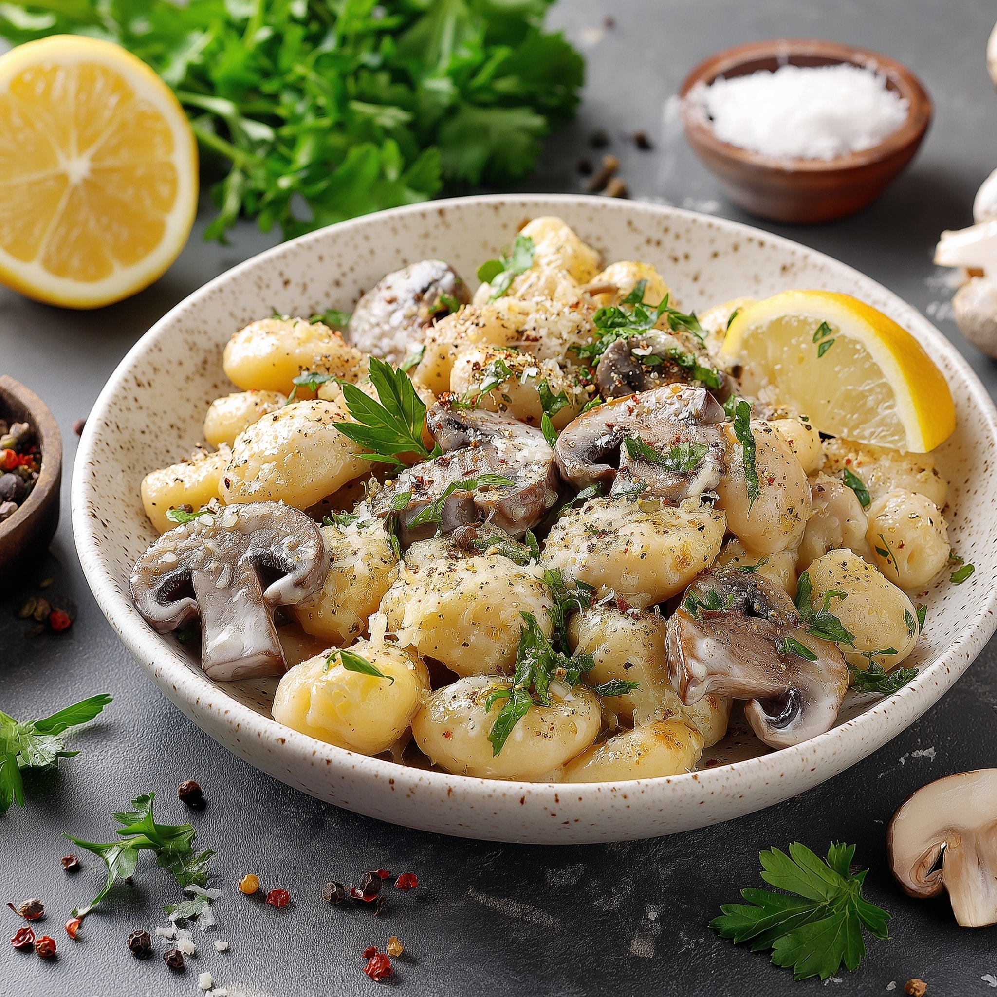 Creamy Mushroom Gnocchi Recipe - Recipe Image