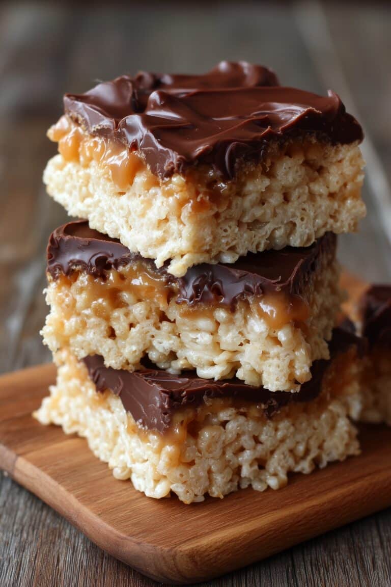 Caramel Turtle Rice Krispie Treats Recipe