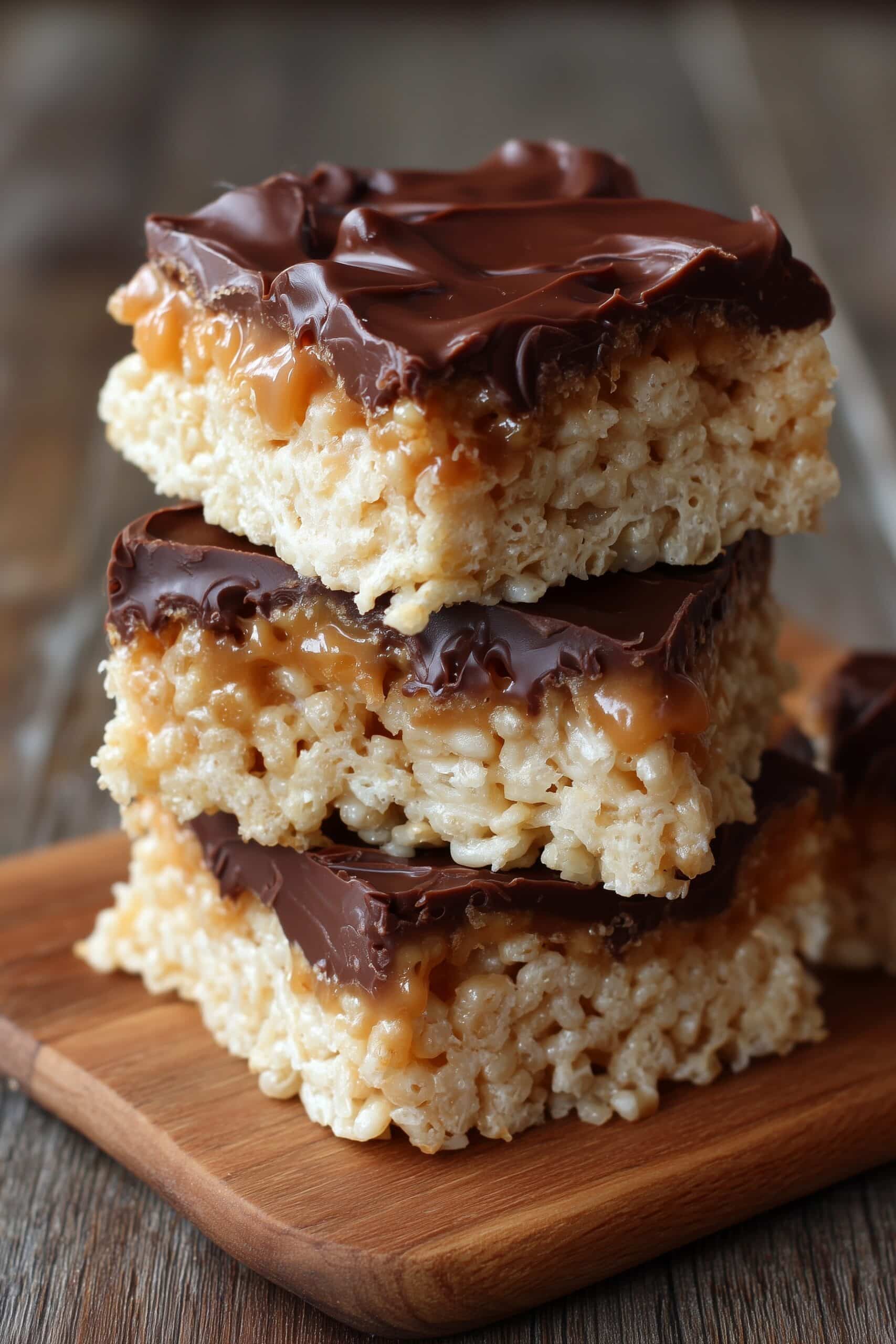 Caramel Turtle Rice Krispie Treats Recipe - Recipe Image
