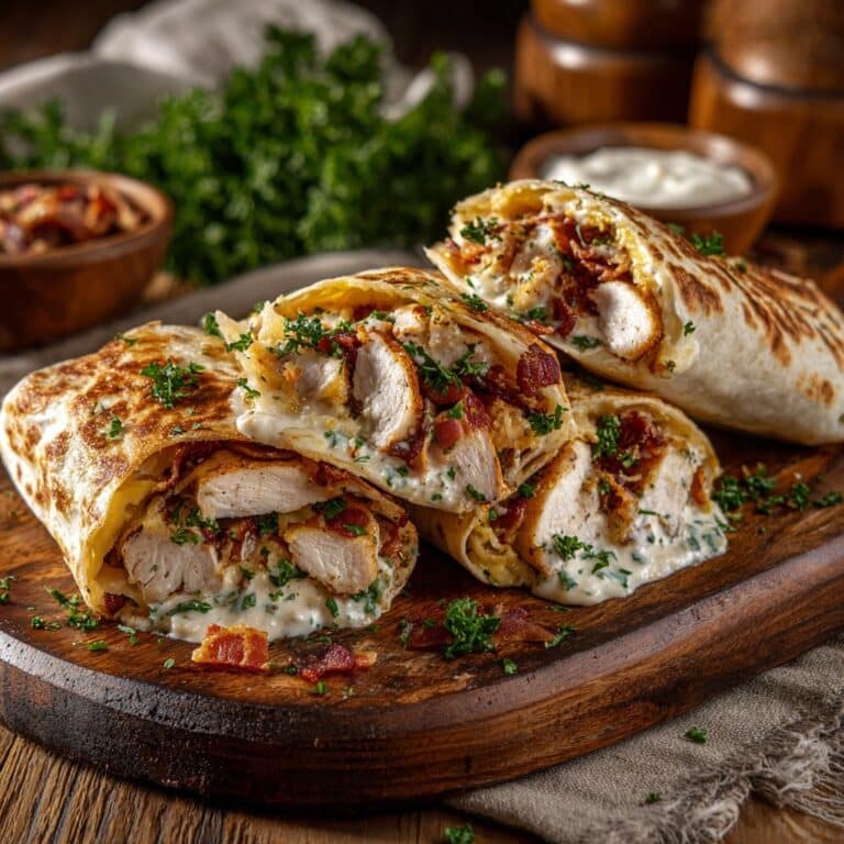 Low-Carb Cheesy Garlic Chicken Wraps Recipe