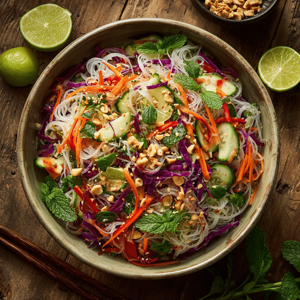 Vietnamese Chicken Noodle Salad (Bún Gà Nướng) Recipe - Recipe Image