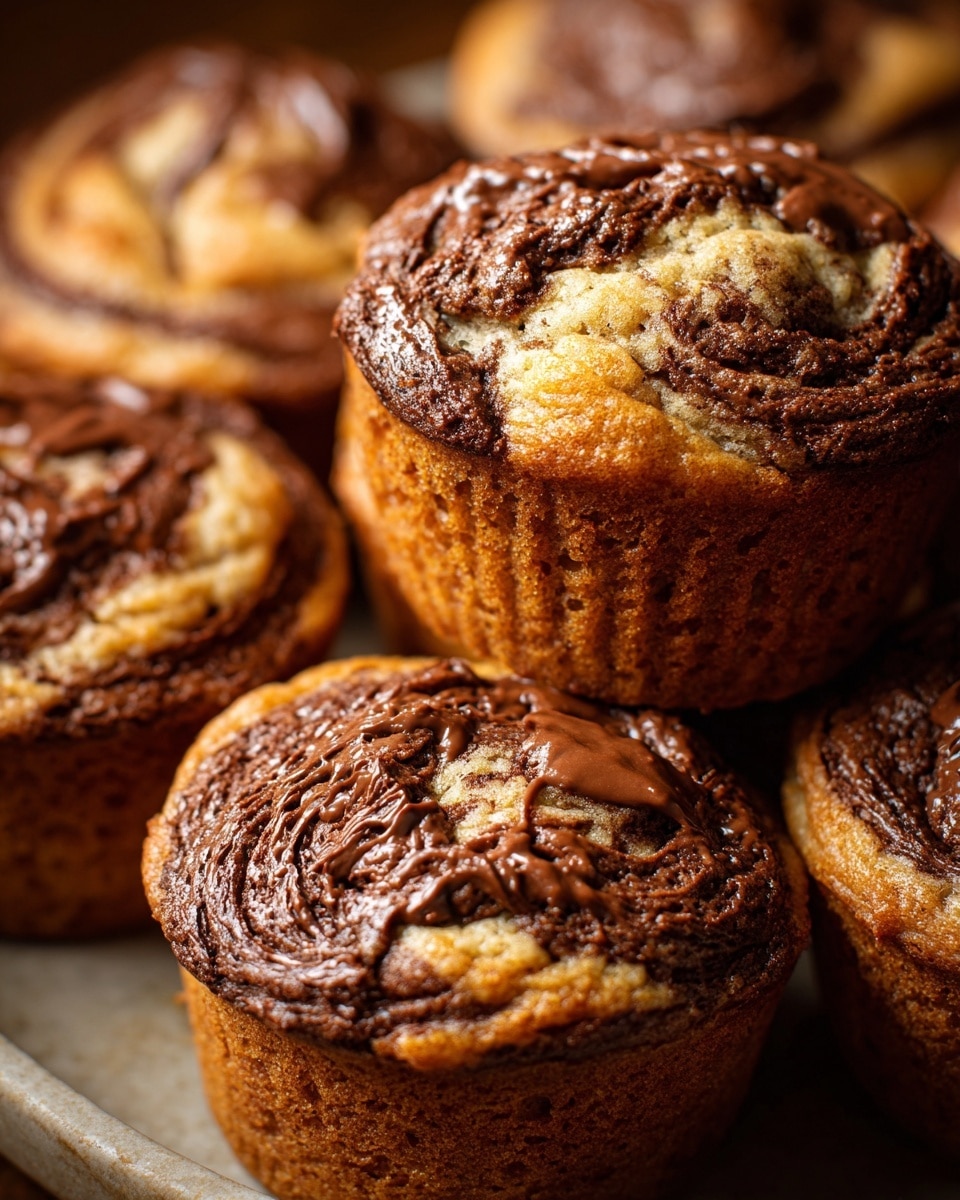 Swirl Muffins with Nutella or Marmalade Filling Recipe - Recipe Image