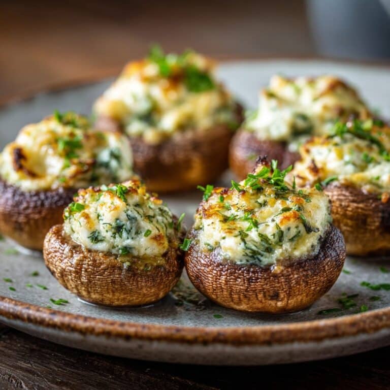 Caramelized Onion and Gruyère Stuffed Mushrooms Recipe