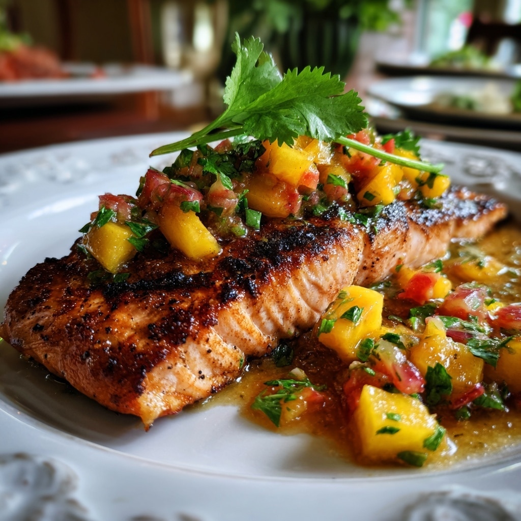 Tropical Coconut-Crusted Fish with Mango Salsa Recipe - Recipe Image