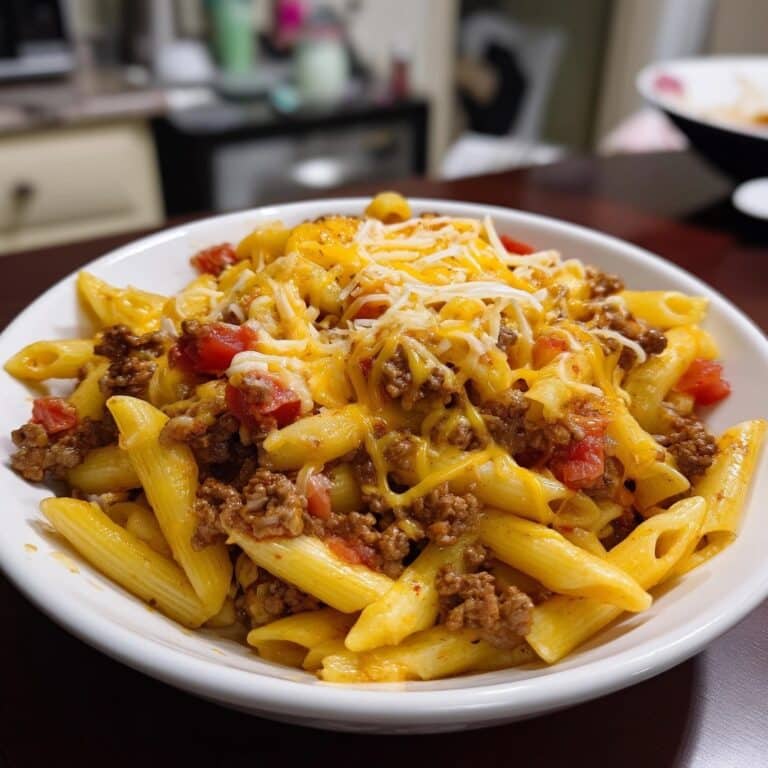 Cheesy Bowtie Pasta with Cajun Beef Recipe