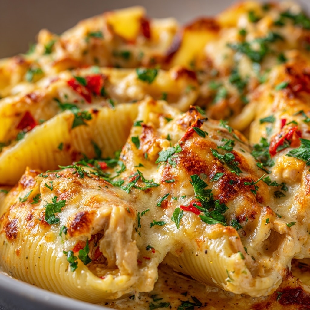 Creamy Seafood Stuffed Shells Recipe - Recipe Image