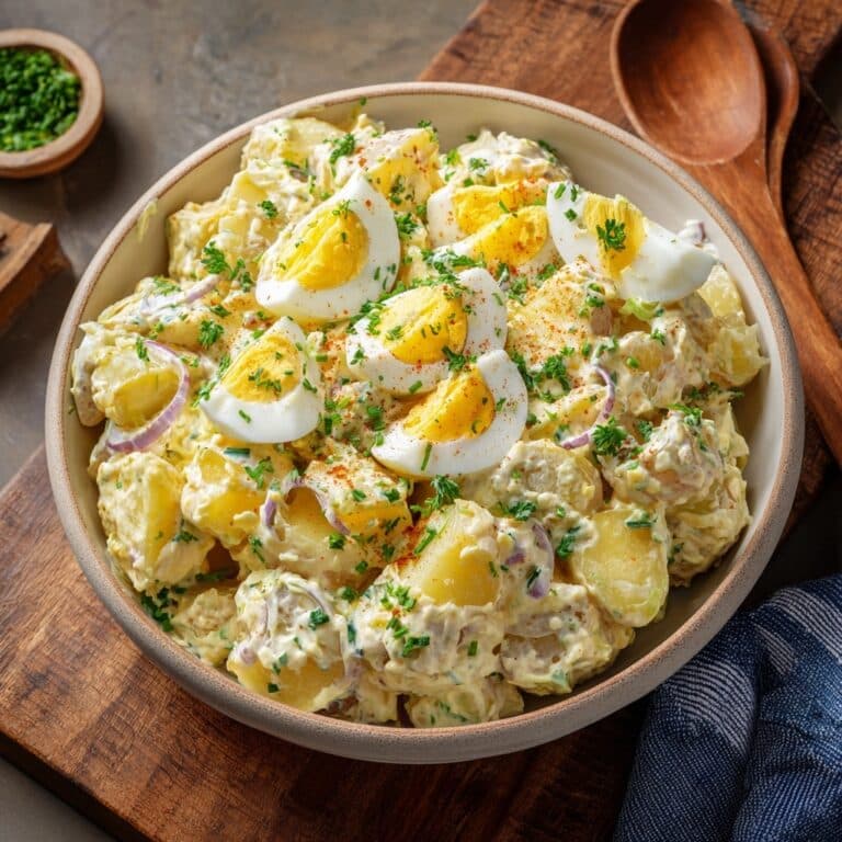 Creamy Potato Salad with Peas and Dill Recipe