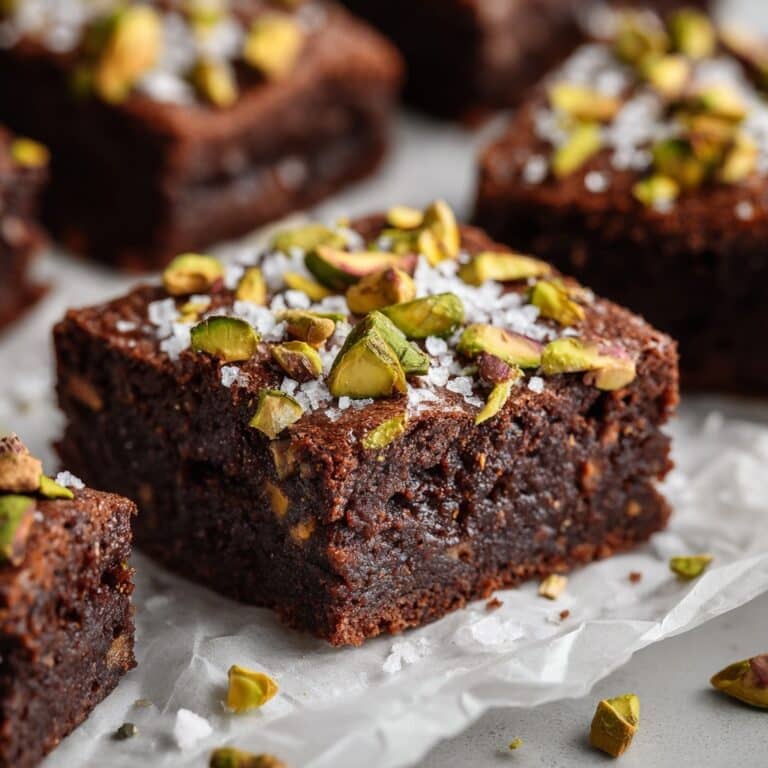 Pistachio Brownies with Pistachio Ganache Recipe