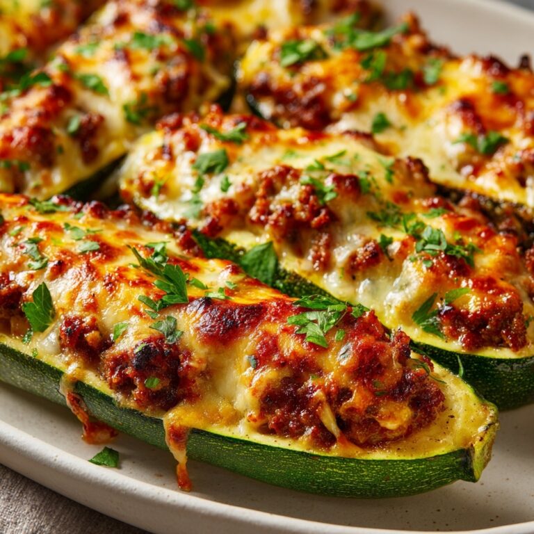 Delicious Stuffed Zucchini with Ground Meat and Cheese Recipe