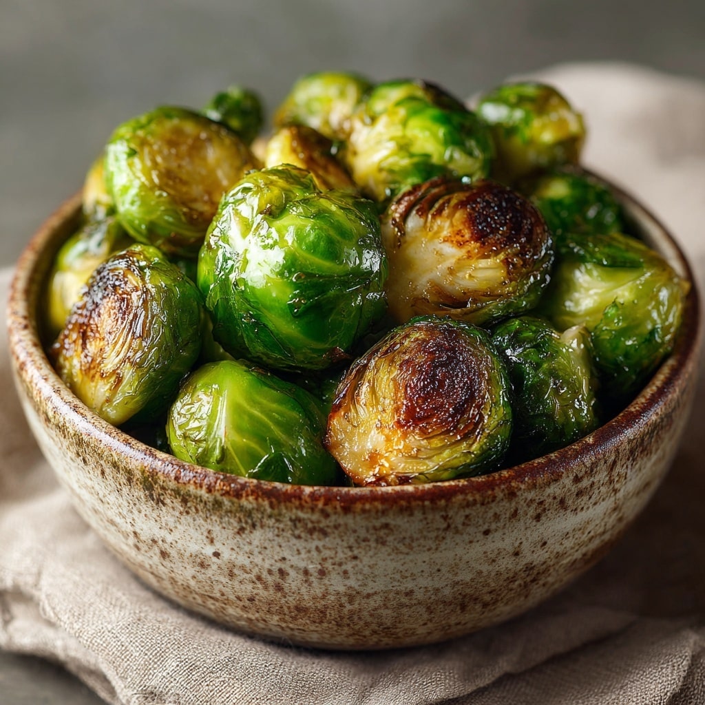 Sweet and Savory Brussels Sprouts with Caramelized Shallots Recipe - Recipe Image