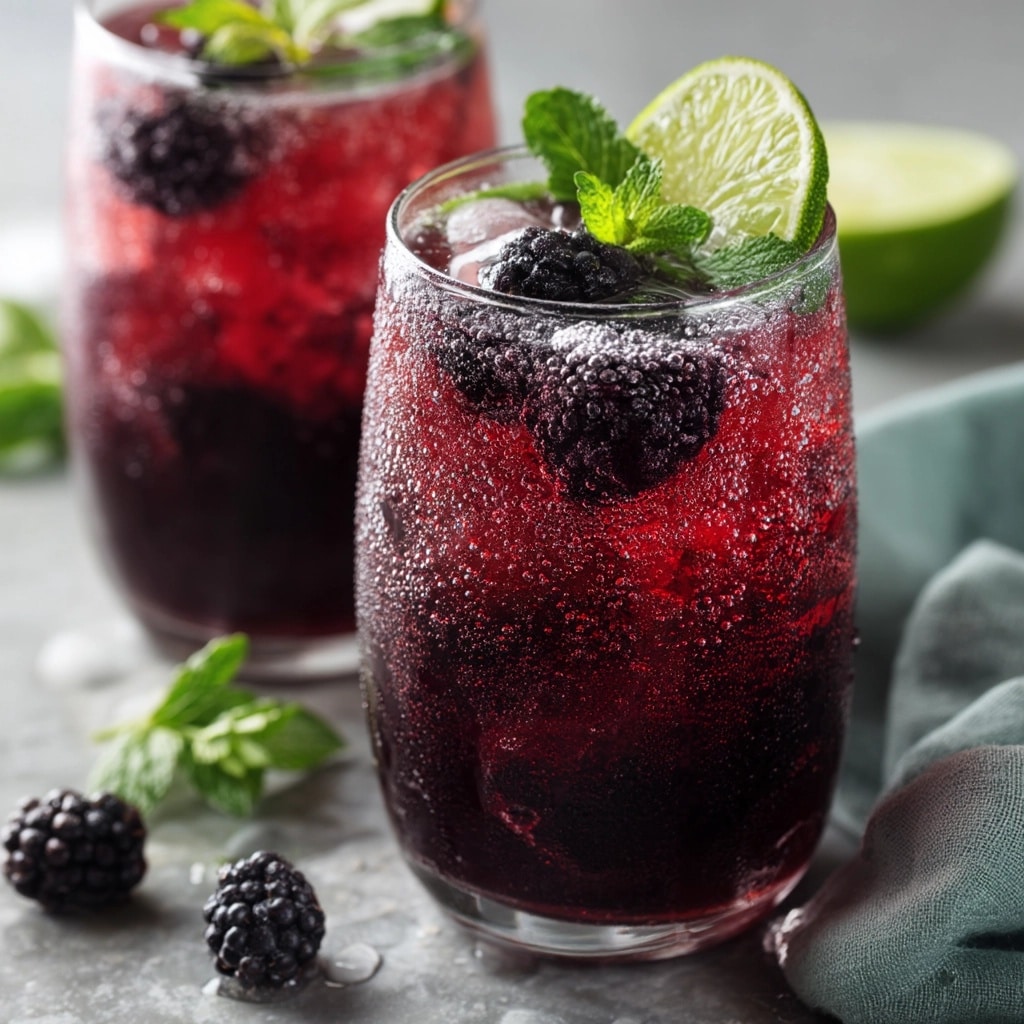 Sparkling Blueberry Ginger Mocktail Recipe - Recipe Image